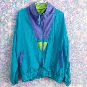 Vintage 90s Colorblock Windbreaker Jacket